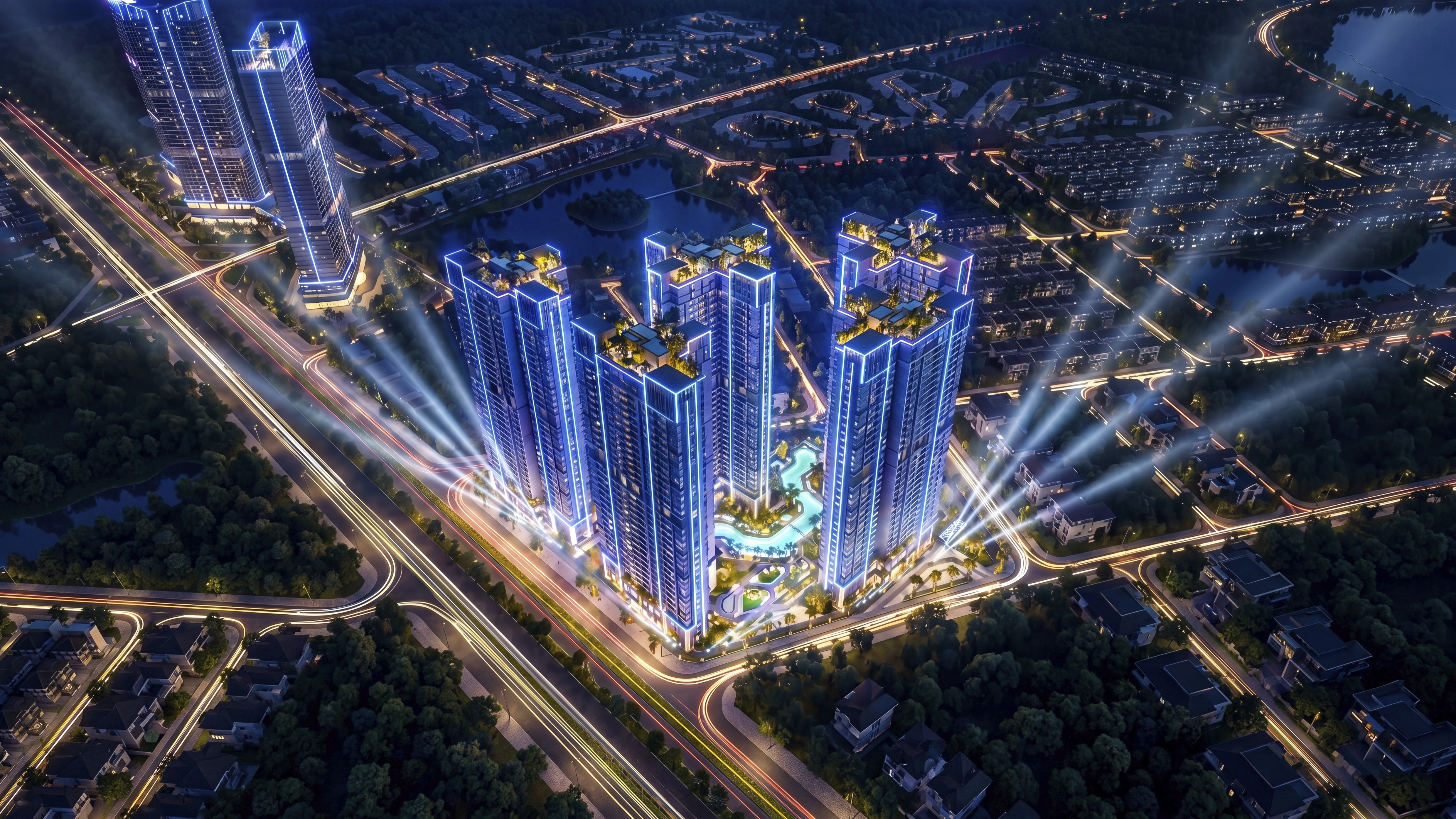 Phối cảnh Sunshine Avenue thuộc Alluvia City